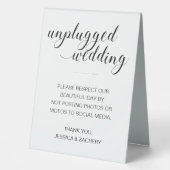 Plaque De Table Mariage sans appareil électronique - Interdiction (Recto)