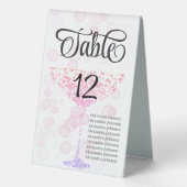 Plaque De Table Mariage simple Champagne Coupe Monogram tendance (Verso)