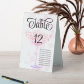 Plaque De Table Mariage simple Champagne Coupe Monogram tendance (En SItu (Tableau))