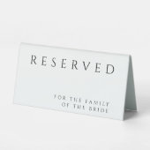 Plaque De Table Mariage simple et moderne Réservé (Recto)