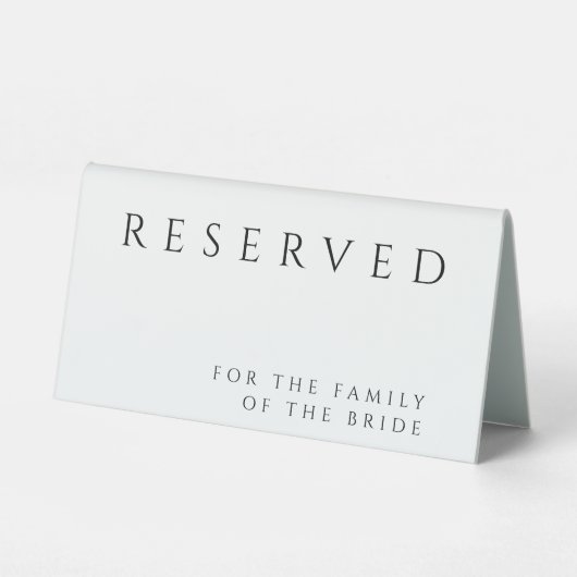 Plaque De Table Mariage simple et moderne Réservé (Verso)