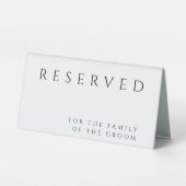 Plaque De Table Mariage simple et moderne Réservé (Verso)