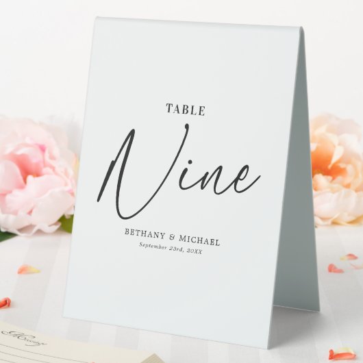 Plaque De Table Mariage simple Numéro de tableau 9 Panneau de tent (In SItu (Mariage))