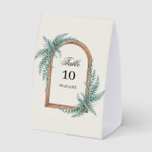 Plaque De Table Mariage sous une arche en bois avec feuillage de f (Verso)