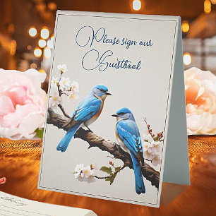 Plaque De Table Mariage Spring Bluebirds