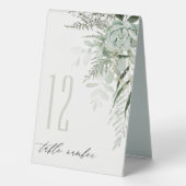 Plaque De Table Mariage succulent de fougères feuillues à soude Nu (Verso)