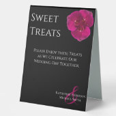 Plaque De Table Mariage Sweet Traitements Signal-Black Fuchsia Orc (Recto)