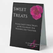 Plaque De Table Mariage Sweet Traitements Signal-Black Fuchsia Orc (Verso)