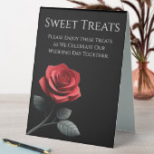 Plaque De Table Mariage Sweet Traitements Signal unique Rouge Rose (En SItu (Tableau))