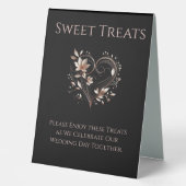 Plaque De Table Mariage Sweet Traitements Signalé-Moderne Rose Fle (Recto)