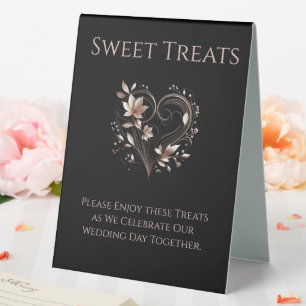 Plaque De Table Mariage Sweet Traitements Signalé-Moderne Rose Fle