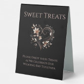Plaque De Table Mariage Sweet Traitements Signalé-Moderne Rose Fle (Verso)