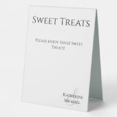 Plaque De Table Mariage Sweets Signal noir et blanc- (Verso)