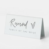 Plaque De Table Mariage Table Réservé Tente Décor G400 (Recto)