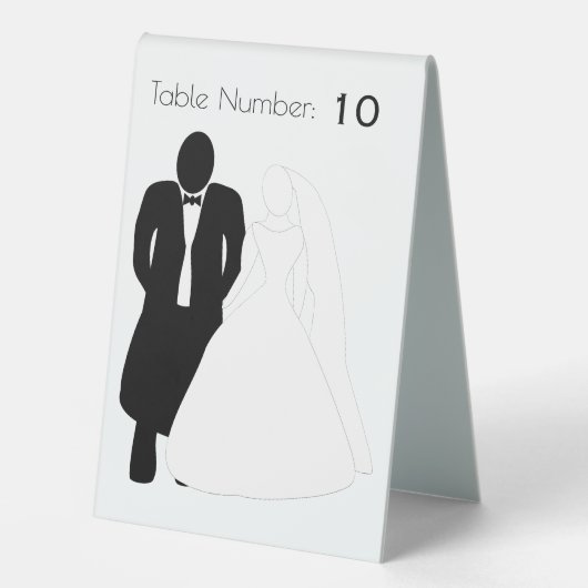 Plaque De Table Mariage Table Tente Signale Mariée Salle (Recto)