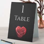 Plaque De Table Mariage Tableau Numéro Coeur En Forme Rouge Rose- (En SItu (Tableau))