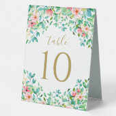 Plaque De Table Mariage tropical floral de plage (Verso)