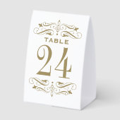 Plaque De Table Mariage Vintage Blanc Antique Flourish (Verso)