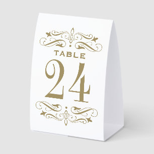 Plaque De Table Mariage Vintage Blanc Antique Flourish