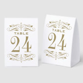 Plaque De Table Mariage Vintage Blanc Antique Flourish (Recto/verso)