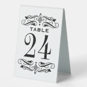 Plaque De Table Mariage vintage noir et blanc (Recto)