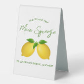 Plaque De Table Mariée au citron Main Squeeze (Recto)