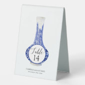 Plaque De Table Marine Bleu Blanc Ginger Jar Chine Vase Mariage (Verso)