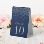 Plaque De Table Marine Blue & Glam Silver Confetti Mariage Table N<br><div class="desc">Ces numéros de table peuvent être personnalisés pour votre occasion spéciale et rendraient la pièce de table parfaite pour n'importe quel mariage, douche nuptiale, fête de fiançailles, fête d'anniversaire et bien plus encore. *** COMMENT COMMANDER *** Veuillez customiser et ajouter chaque numéro de tableau à votre panier, un par un....</div>