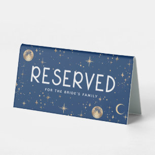 Plaque De Table Marine Céleste Blue & Gold Stars Mariage Réservé