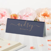 Plaque De Table marine moderne bleu or Signature Monogramme (In SItu (Mariage))