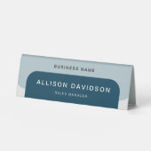 Plaque De Table Marine moderne Blue Business Nom de l'employé (Recto)
