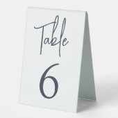 Plaque De Table Marine | Numéro de table de script manuscrit moder (Recto)