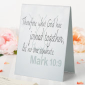 Plaque De Table Mark 10:9 Bible de mariage Verse (In SItu (Mariage))