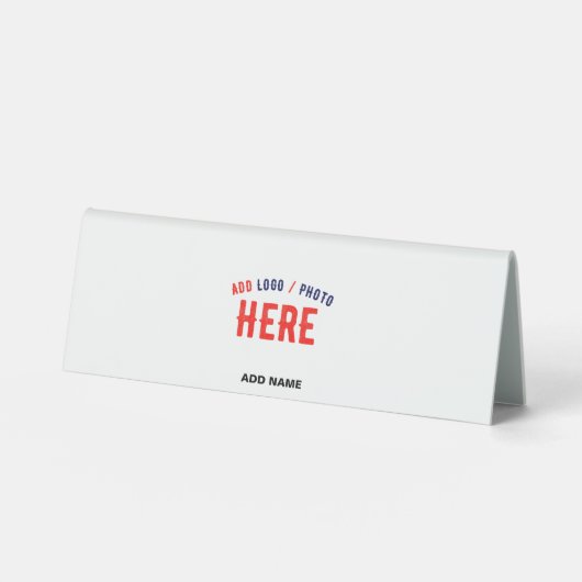 PLAQUE DE TABLE MARQUE BLANCHE MODERNE ET PERSONNALISABLE VÉRIFIÉE (Recto)