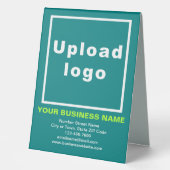 Plaque De Table Marque commerciale sur panneau Turquoise de table  (Recto)