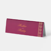 Plaque De Table Marron Or Simple Boho (Verso)