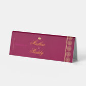 Plaque De Table Marron Or Simple Boho (Recto)