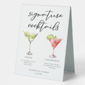 Plaque De Table Martini Cosmopolitan Signature Cocktails Menu (Recto)