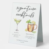 Plaque De Table Martini Moscow Mule Signature Cocktails Menu (Recto)