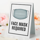 Plaque De Table Masque de visage requis (In SItu (Mariage))