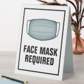 Plaque De Table Masque de visage requis (En SItu (Tableau))