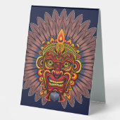 Plaque De Table Masque rituel du roi guerrier tribal (Recto)