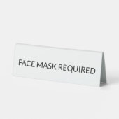 Plaque De Table Masque visage Requis noir et blanc simple (Verso)