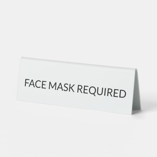 Plaque De Table Masque visage Requis noir et blanc simple (Verso)