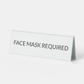 Plaque De Table Masque visage Requis noir et blanc simple (Recto)