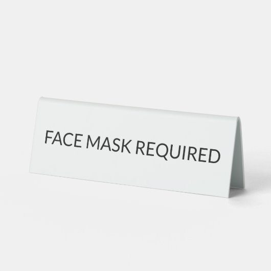 Plaque De Table Masque visage Requis noir et blanc simple (Recto)