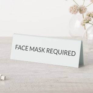 Plaque De Table Masque visage Requis noir et blanc simple