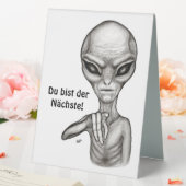 Plaque De Table Mauvais Alien, Du bist der Nächste ! (In SItu (Mariage))