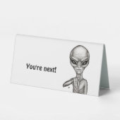 Plaque De Table Mauvais Alien, Tu es le prochain ! (Recto)