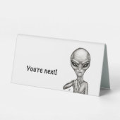 Plaque De Table Mauvais Alien, Tu es le prochain ! (Verso)